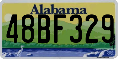 AL license plate 48BF329