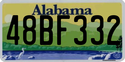 AL license plate 48BF332