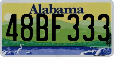 AL license plate 48BF333