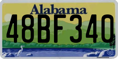 AL license plate 48BF340