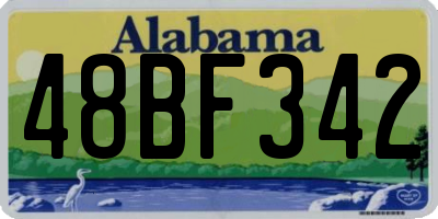 AL license plate 48BF342