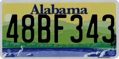 AL license plate 48BF343