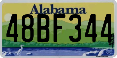AL license plate 48BF344