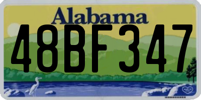 AL license plate 48BF347