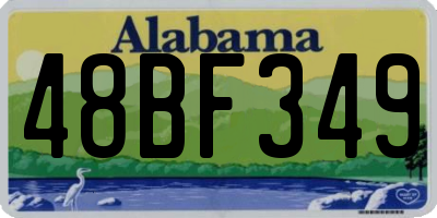 AL license plate 48BF349