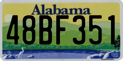 AL license plate 48BF351