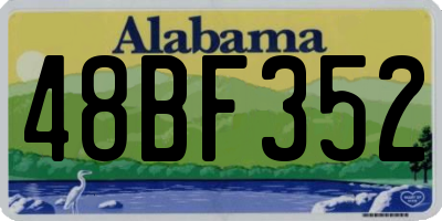 AL license plate 48BF352