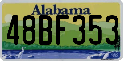 AL license plate 48BF353