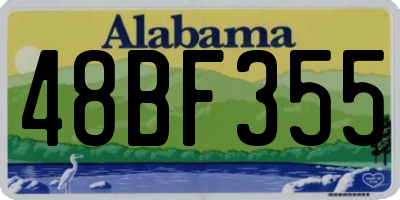 AL license plate 48BF355