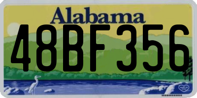 AL license plate 48BF356