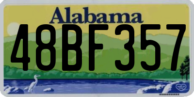 AL license plate 48BF357
