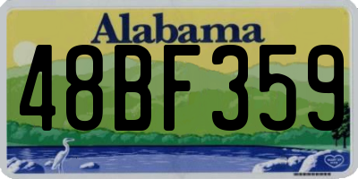 AL license plate 48BF359