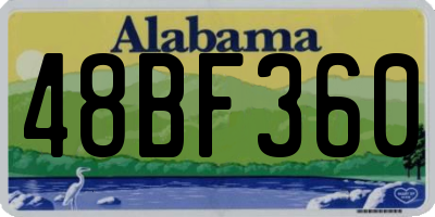 AL license plate 48BF360