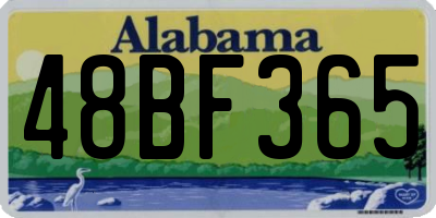 AL license plate 48BF365