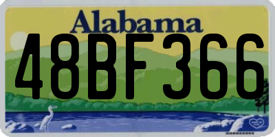 AL license plate 48BF366