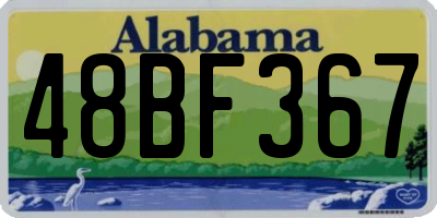AL license plate 48BF367