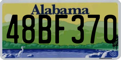 AL license plate 48BF370