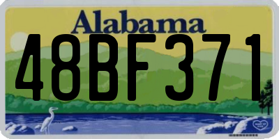 AL license plate 48BF371