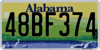 AL license plate 48BF374