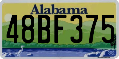 AL license plate 48BF375
