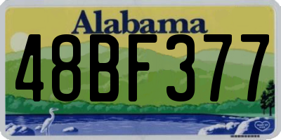 AL license plate 48BF377
