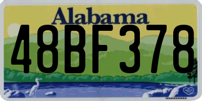 AL license plate 48BF378