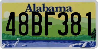 AL license plate 48BF381