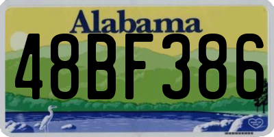 AL license plate 48BF386