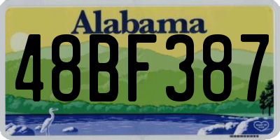 AL license plate 48BF387