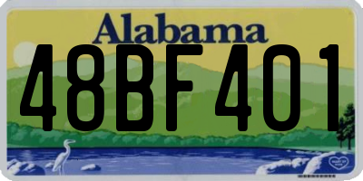 AL license plate 48BF401