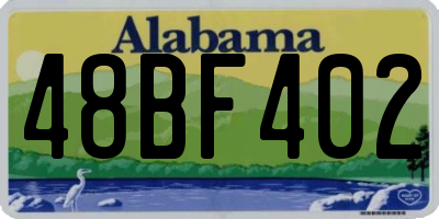 AL license plate 48BF402