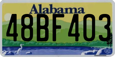 AL license plate 48BF403