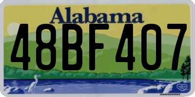 AL license plate 48BF407