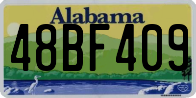 AL license plate 48BF409