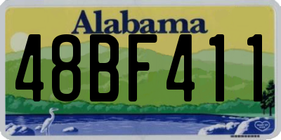 AL license plate 48BF411
