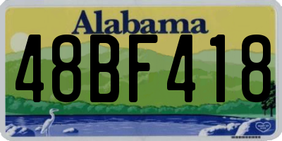 AL license plate 48BF418