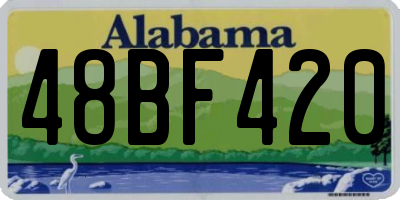 AL license plate 48BF420