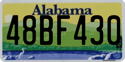 AL license plate 48BF430