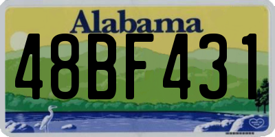 AL license plate 48BF431