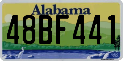 AL license plate 48BF441