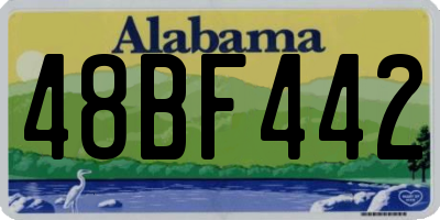 AL license plate 48BF442