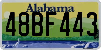 AL license plate 48BF443
