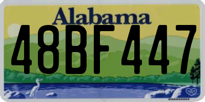 AL license plate 48BF447