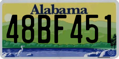 AL license plate 48BF451