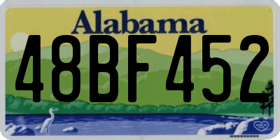 AL license plate 48BF452