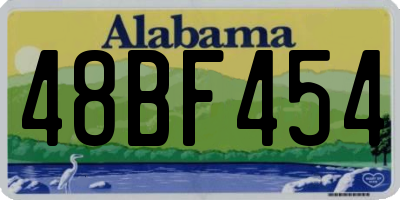 AL license plate 48BF454
