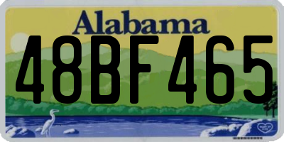 AL license plate 48BF465