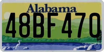 AL license plate 48BF470