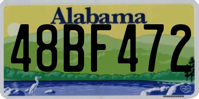 AL license plate 48BF472