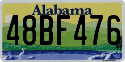 AL license plate 48BF476
